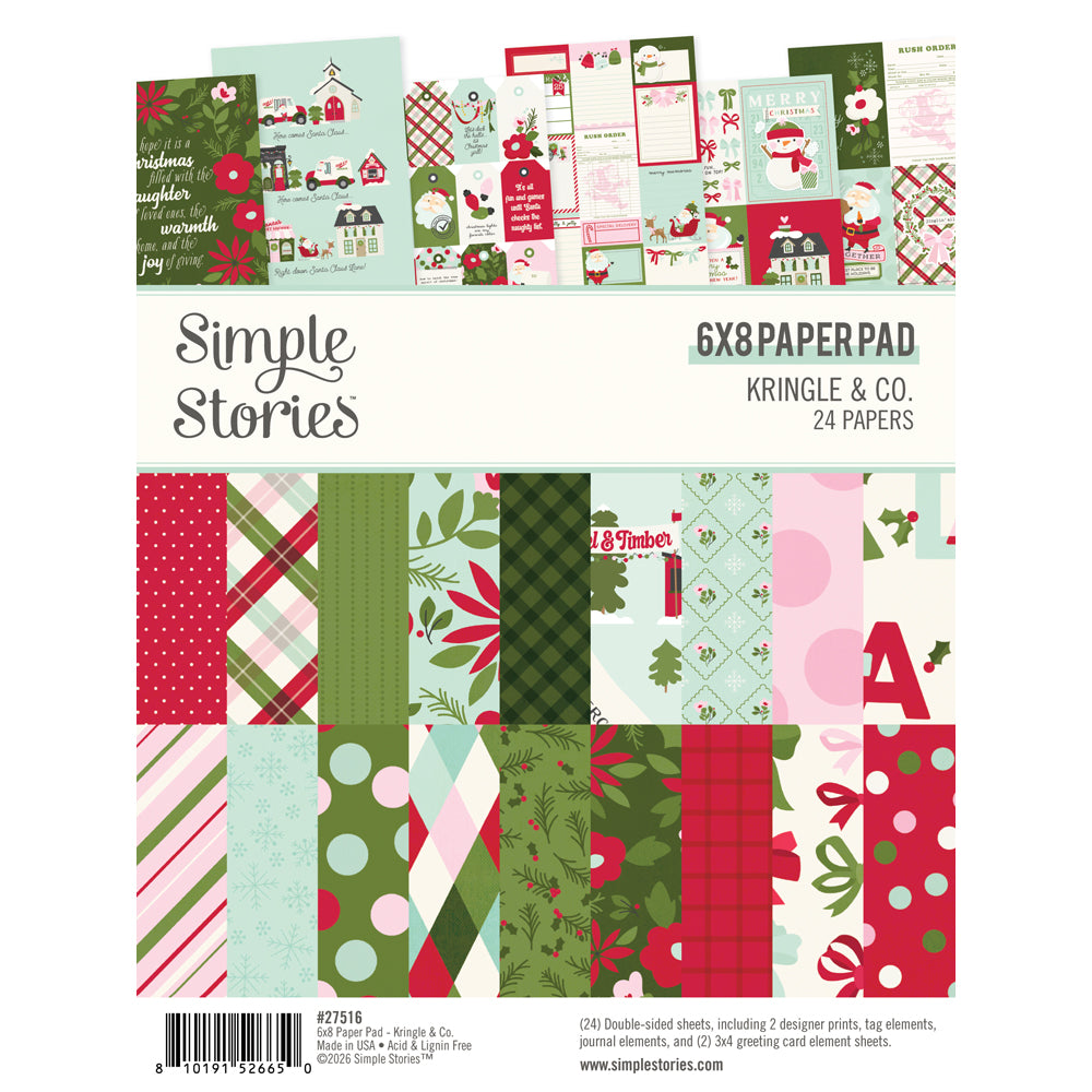 Simple Stories Kringle And Co 6 x 8 Paper Pad 27516