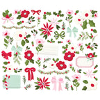 Simple Stories Kringle And Co Floral Bits And Pieces 27521 Christmas Flowers
