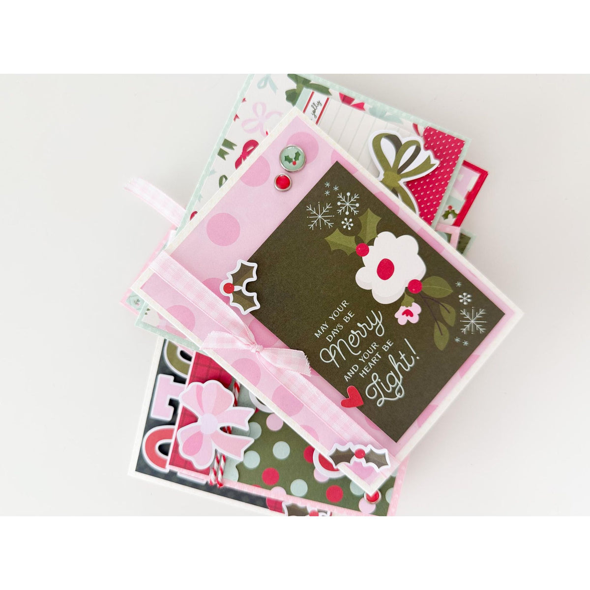 Simple Stories Kringle And Co Floral Bits And Pieces 27521 Merry Holidays Cards