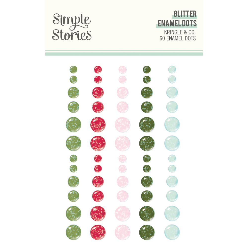 Simple Stories Kringle And Co Glitter Enamel Dots 27524
