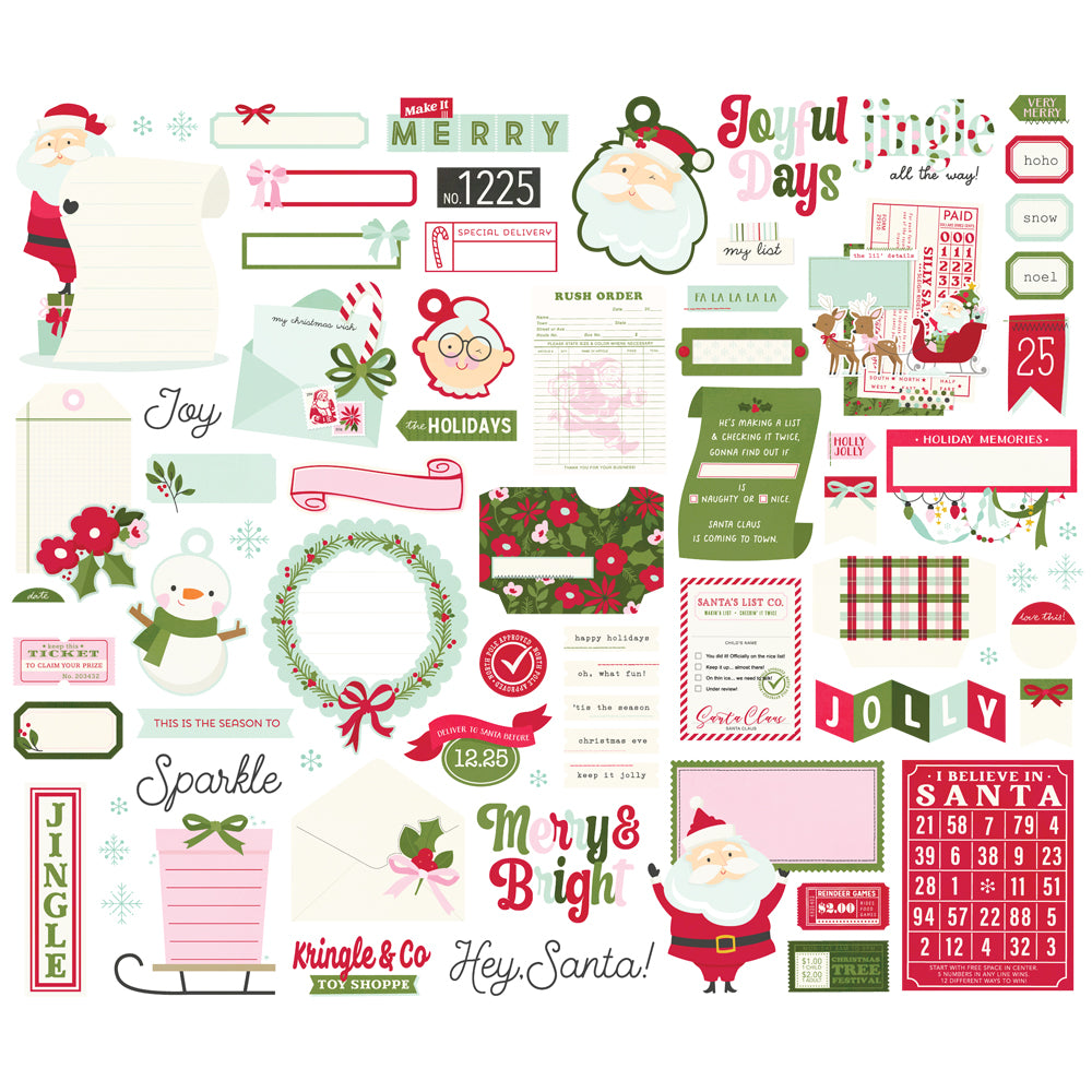 Simple Stories Kringle And Co Journal Bits And Pieces 27520 Christmas Sentiments