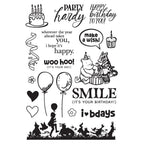 Simple Stories Make A Wish Say Cheese Classic Pooh Clear Stamps 24817 Birthday Sentiments
