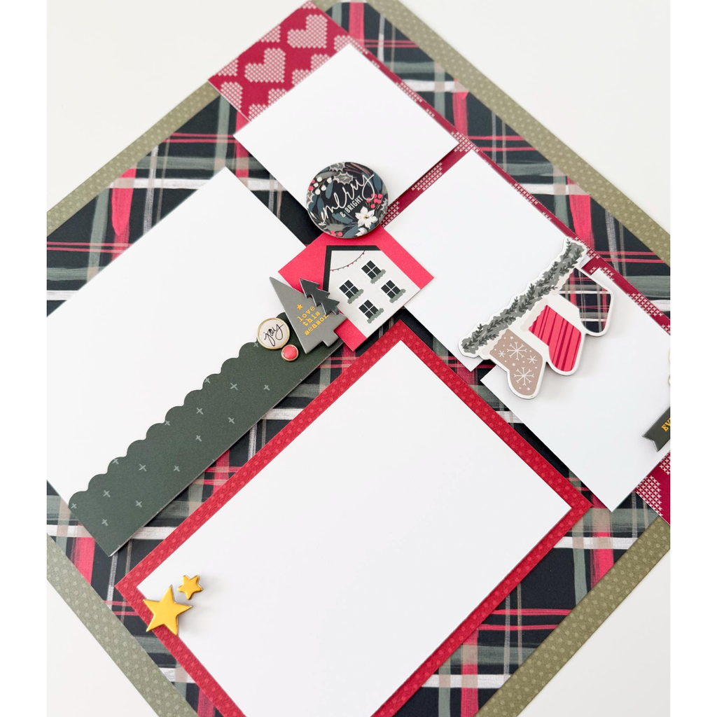 Simple Stories Mistletoe and Holly 12 x 12 Collector's Essential Kit 27701 Country Christmas