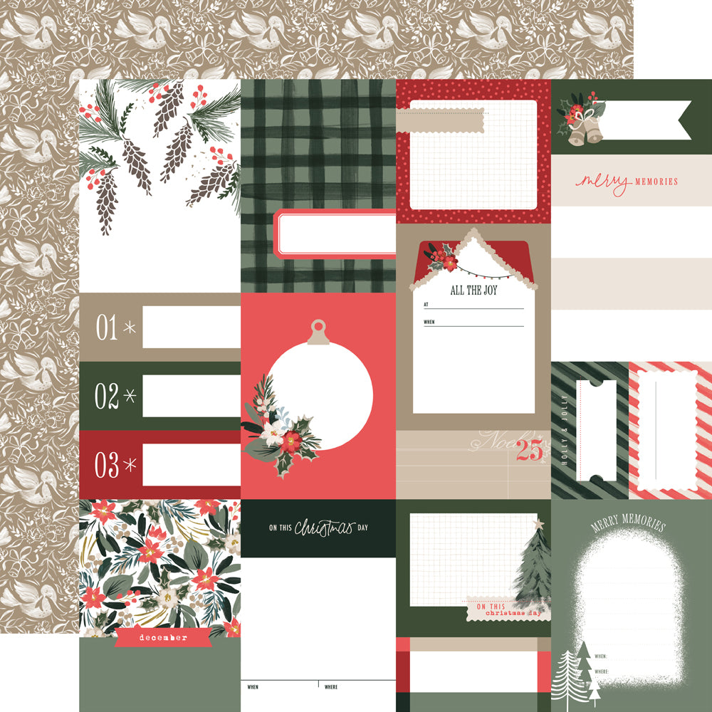 Simple Stories Mistletoe and Holly 12 x 12 Collector's Essential Kit 27701 Journal Elements