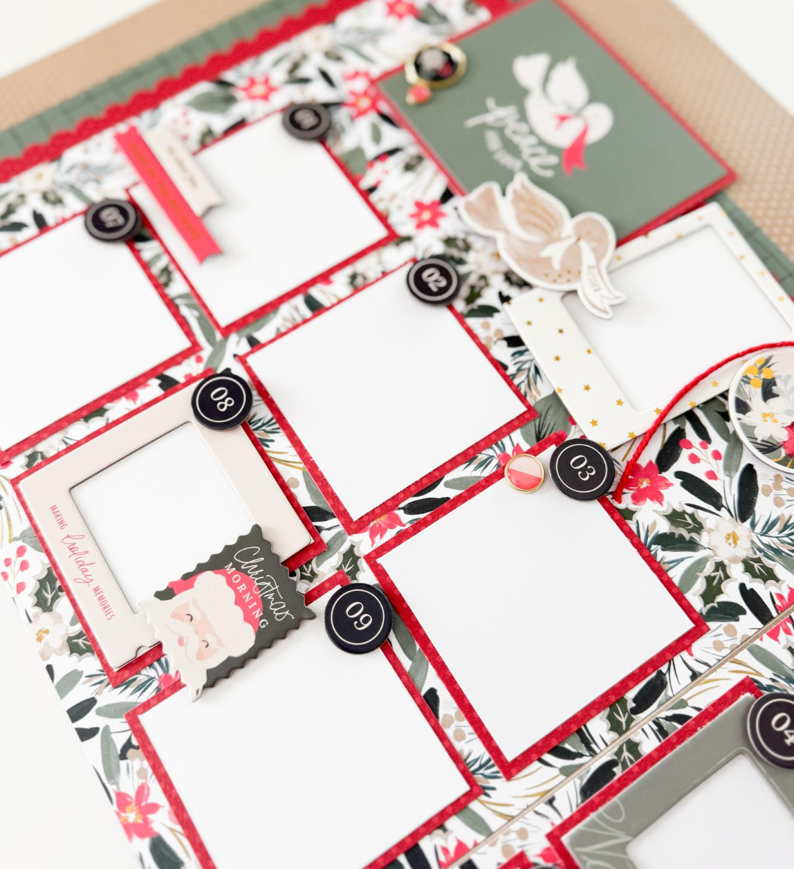 Simple Stories Mistletoe and Holly 6 x 8 Paper Pad 27716 Christmas Calendar