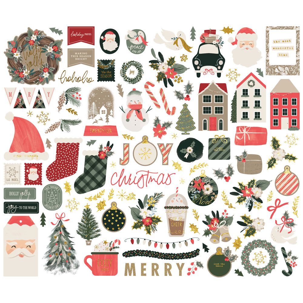 Simple Stories Mistletoe and Holly Bits And Pieces 27719 Christmas Images