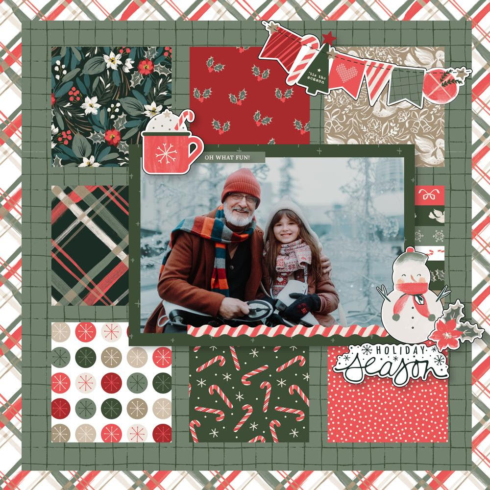 Simple Stories Mistletoe and Holly Bits And Pieces 27719 Holiday Season Layout