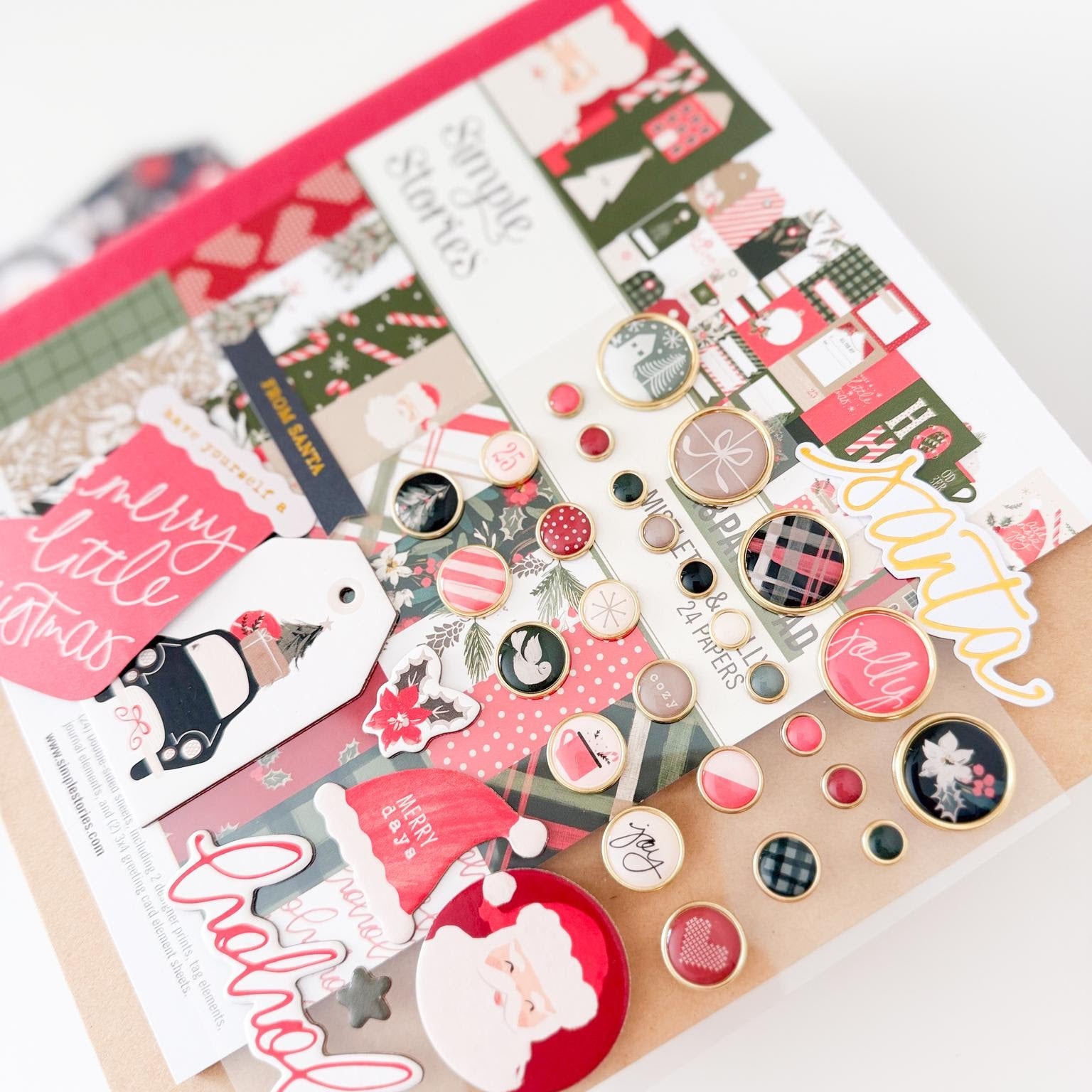 Simple Stories Mistletoe and Holly Foam Stickers 27721 Christmas Layout