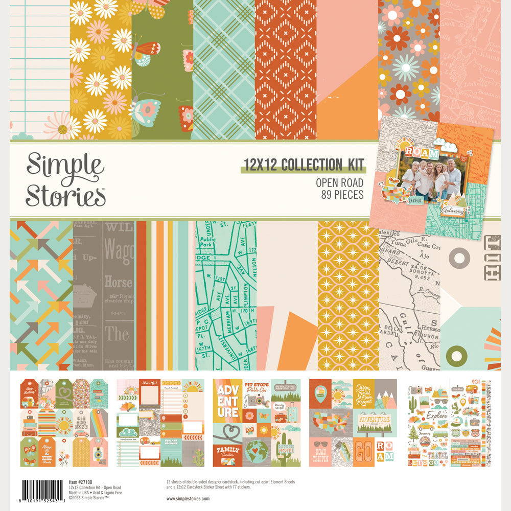 Simple Stories Open Road 12 x 12 Collection Kit 27100