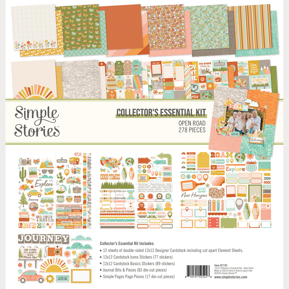 Simple Stories Open Road 12 x 12 Collector's Essential Kit 27101