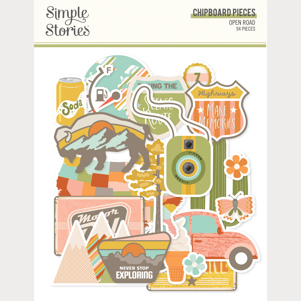 Simple Stories Open Road Chipboard Pieces 27118