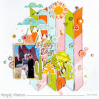 Simple Stories Open Road Chipboard Pieces 27118 Happy Days Layout