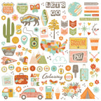 Simple Stories Open Road Chipboard Pieces 27118 Travel Images