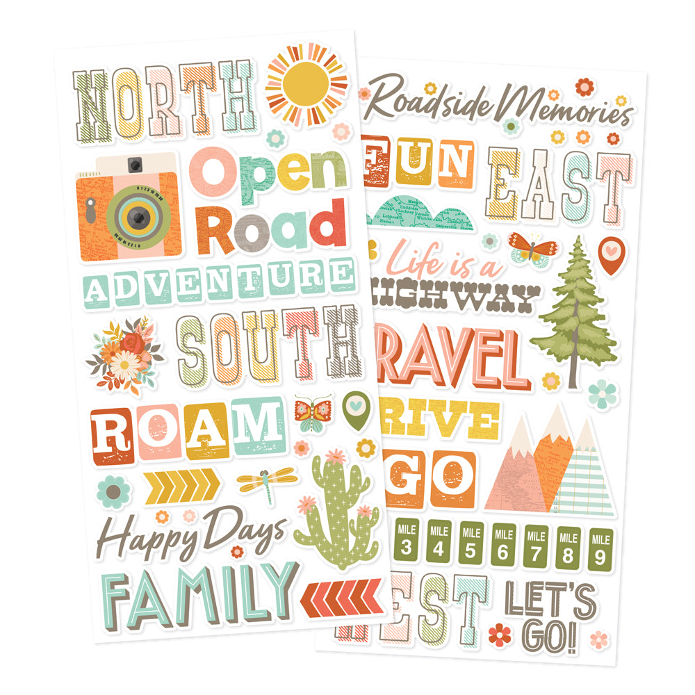 Simple Stories Open Road Foam Stickers 27122