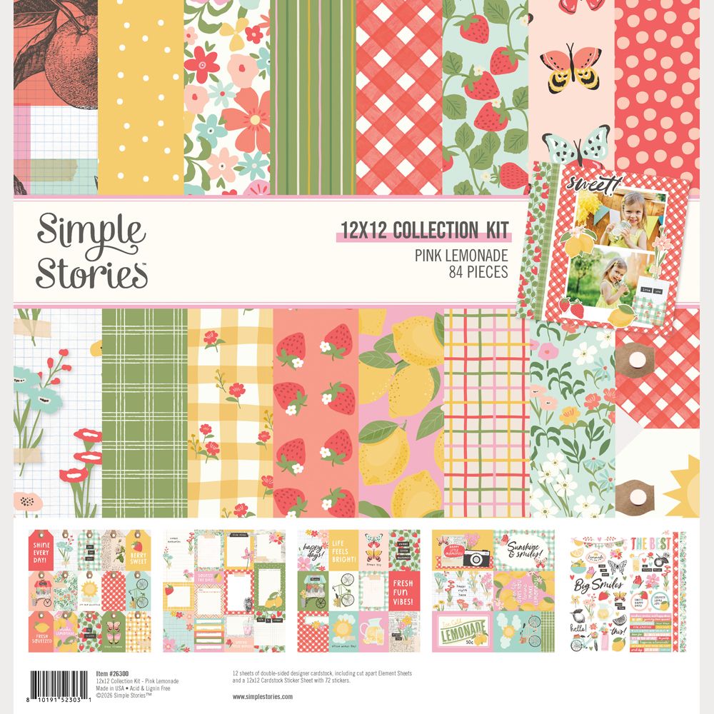 Simple Stories Pink Lemonade 12 x 12 Collection Kit 26300