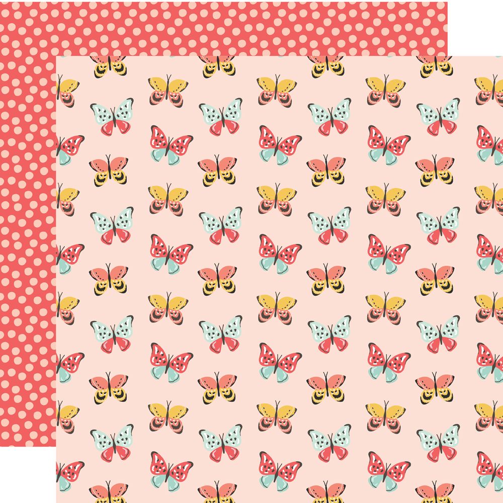 Simple Stories Pink Lemonade 12 x 12 Collection Kit 26300 Butterflies