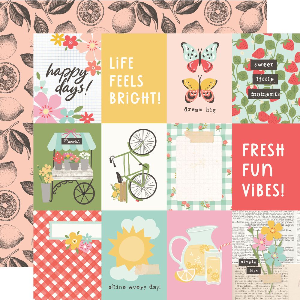 Simple Stories Pink Lemonade 12 x 12 Collection Kit 26300 Happy Days