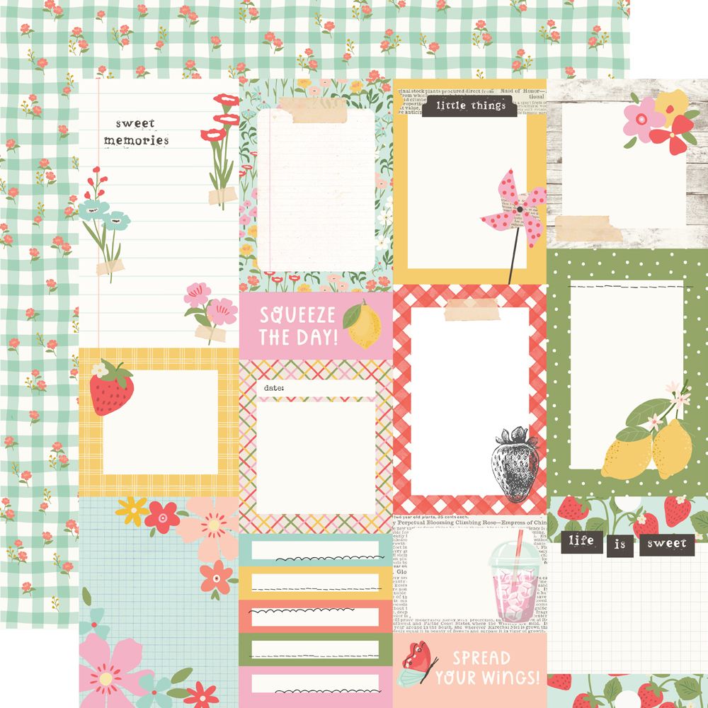Simple Stories Pink Lemonade 12 x 12 Collection Kit 26300 Squeeze The Day