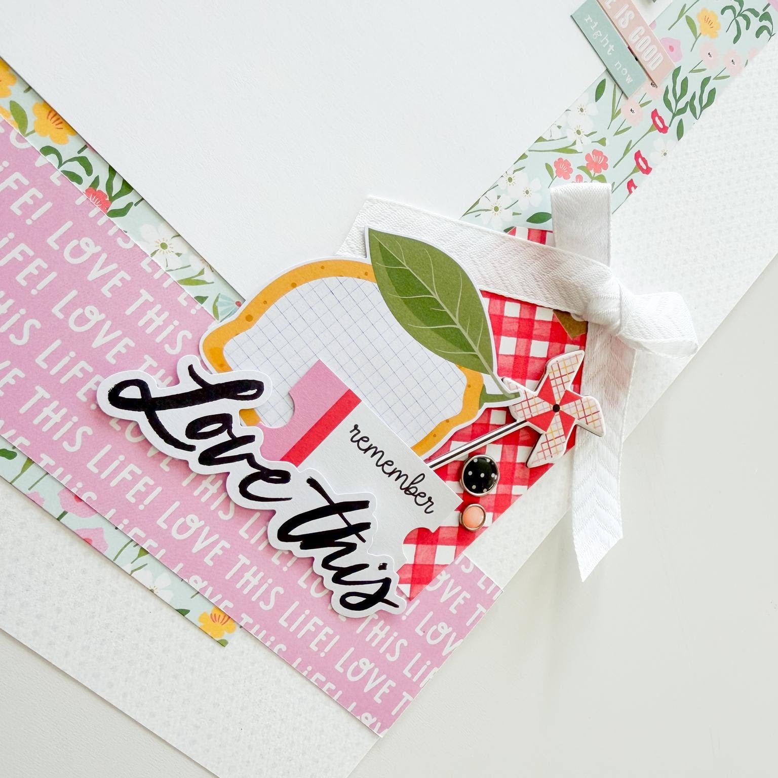 Simple Stories Pink Lemonade 6 x 8 Paper Pad 26316 Summer Theme