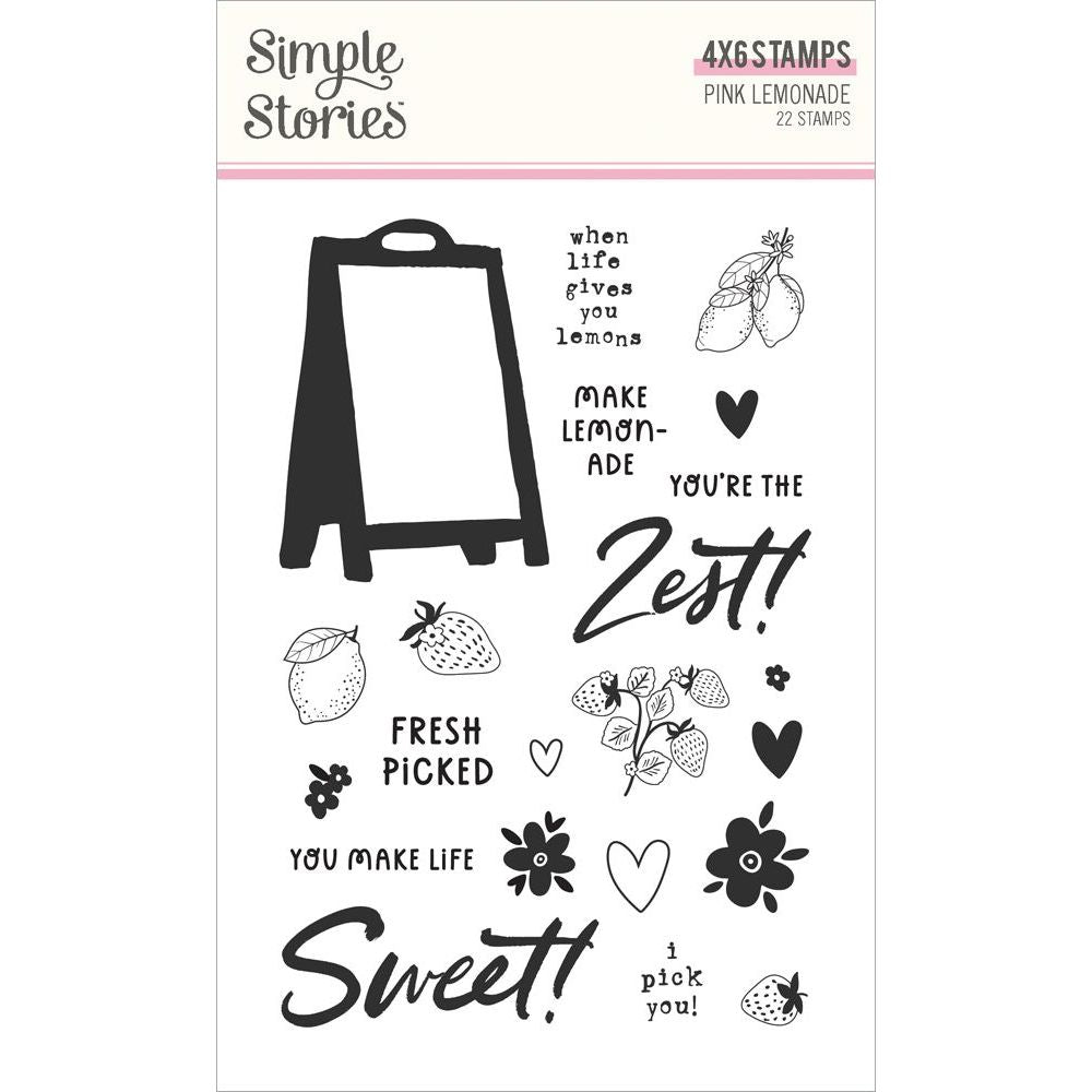 Simple Stories Pink Lemonade Clear Stamps 26317