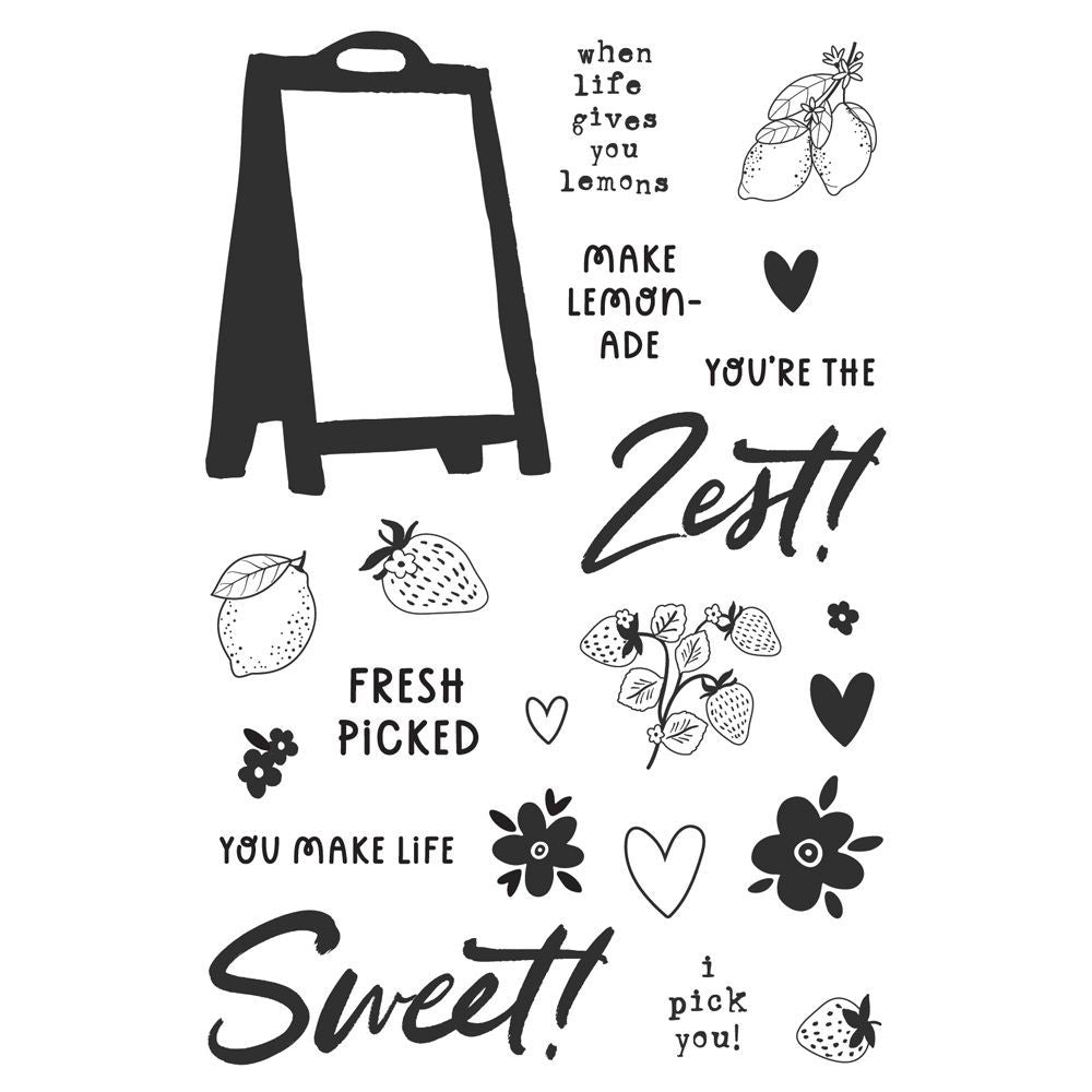 Simple Stories Pink Lemonade Clear Stamps 26317 Product Image