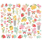 Simple Stories Pink Lemonade Floral Bits And Pieces 26321 Flower Images