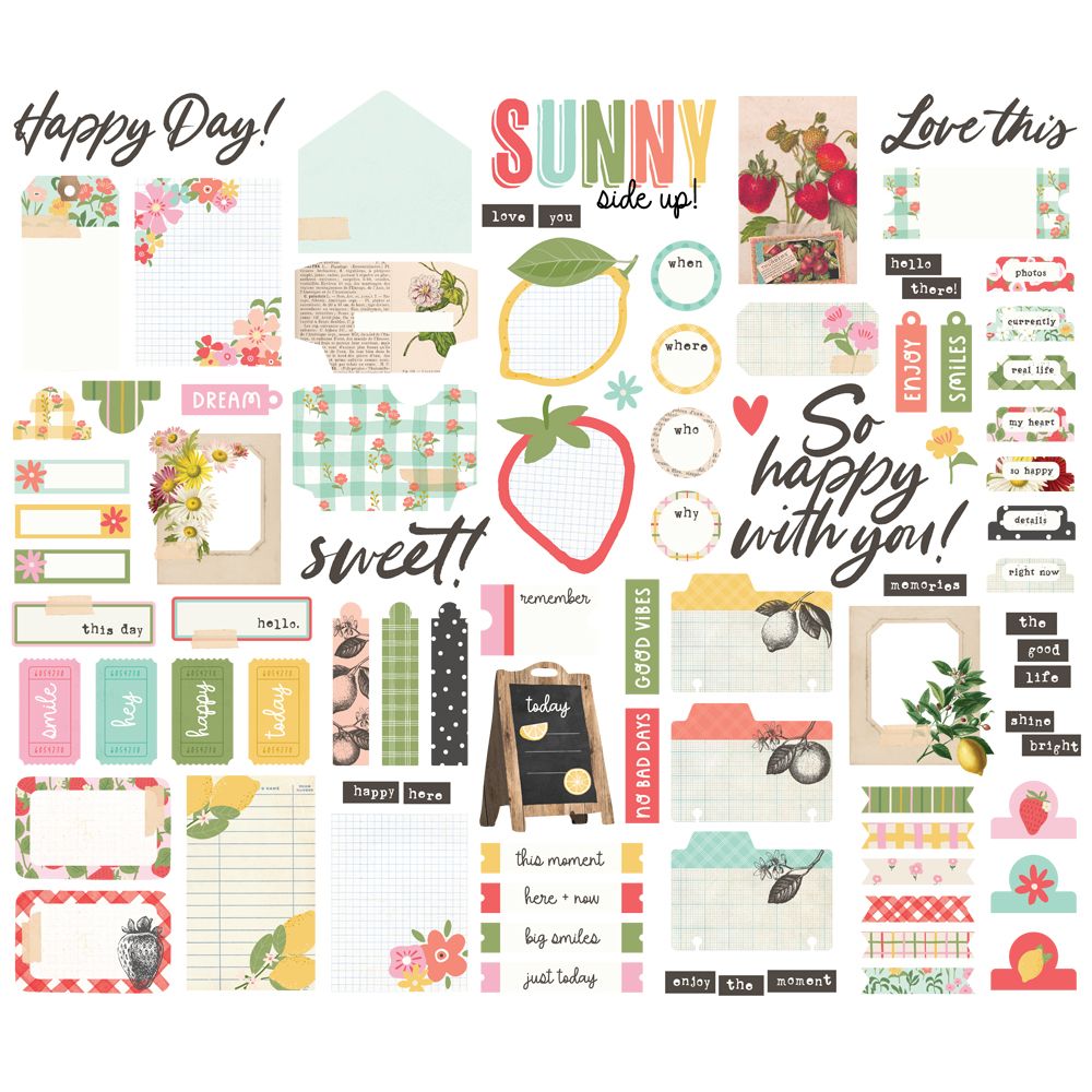 Simple Stories Pink Lemonade Journal Bits And Pieces 26320 Summer Images