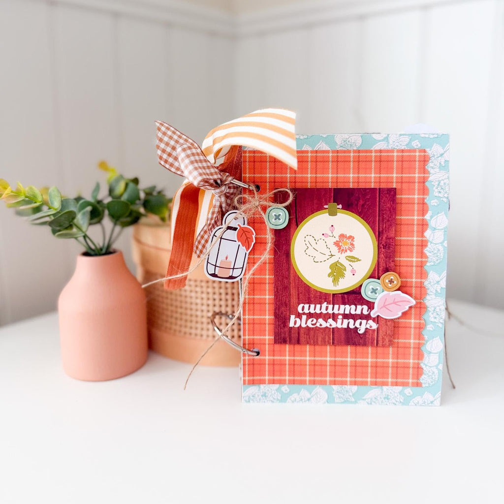 Simple Stories Pumpkins And Plaid 12 x 12 Collection Kit 27400 Autumn Blessings Mini Album