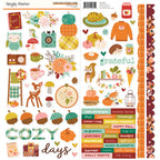 Simple Stories Pumpkins And Plaid 12 x 12 Collection Kit 27400 Cardstock Stickers