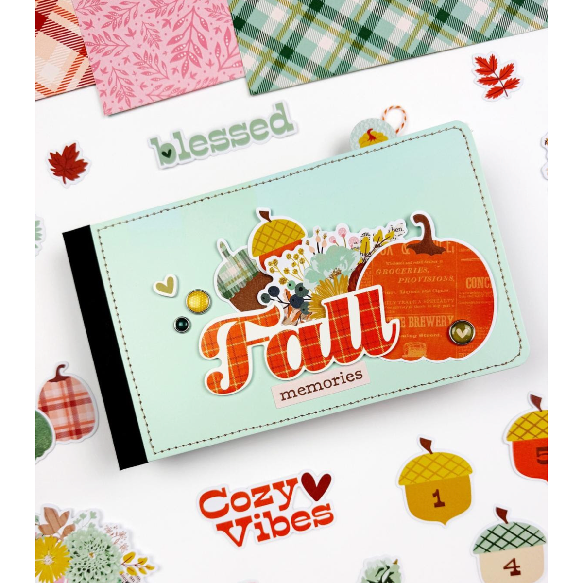 Simple Stories Pumpkins And Plaid 12 x 12 Collection Kit 27400 Fall Memories