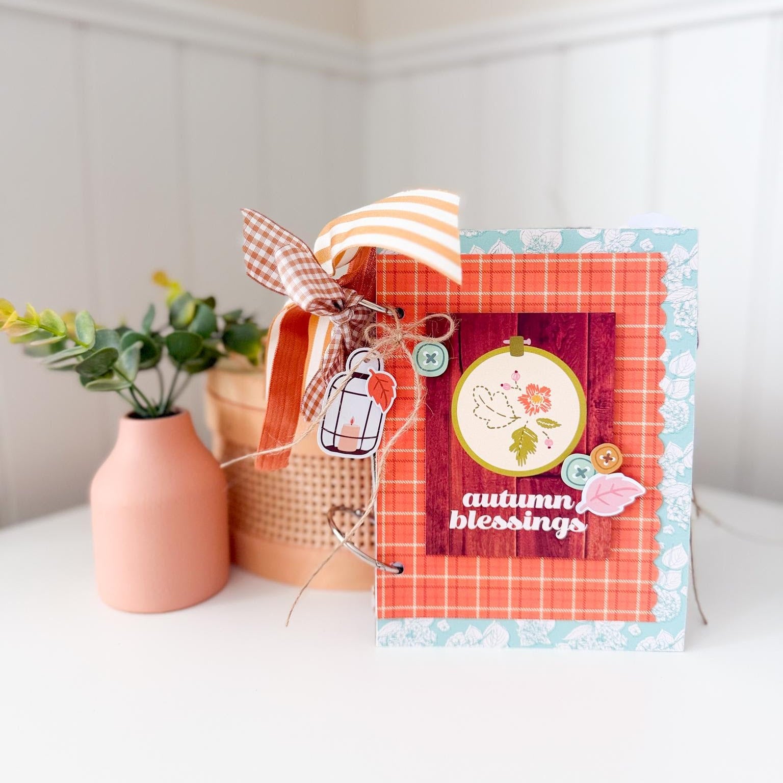 Simple Stories Pumpkins And Plaid 12 x 12 Collector's Essential Kit 27401 Autumn Blessings Mini Album