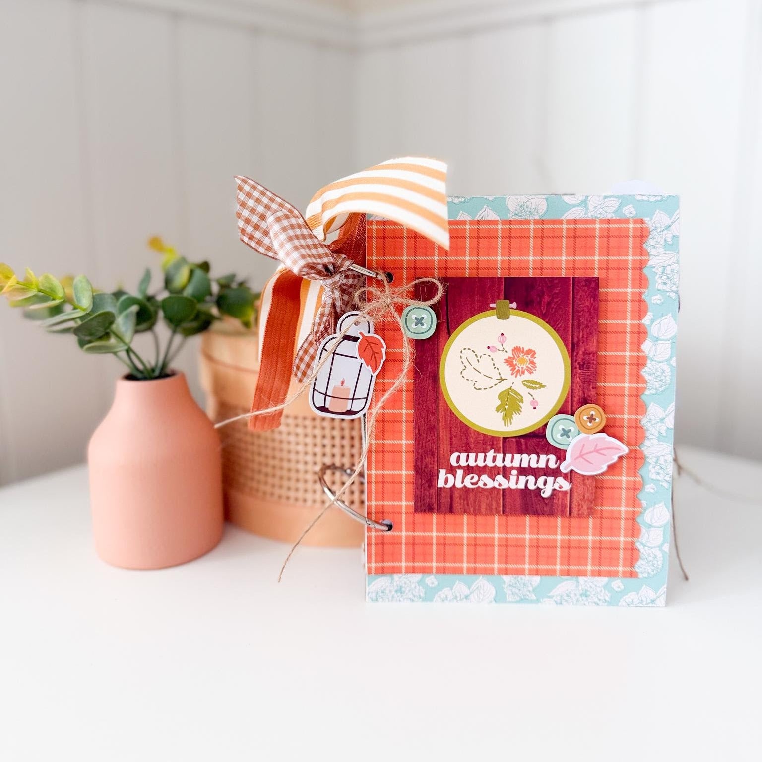 Simple Stories Pumpkins And Plaid 6 x 8 Paper Pad 27416 Mini Album