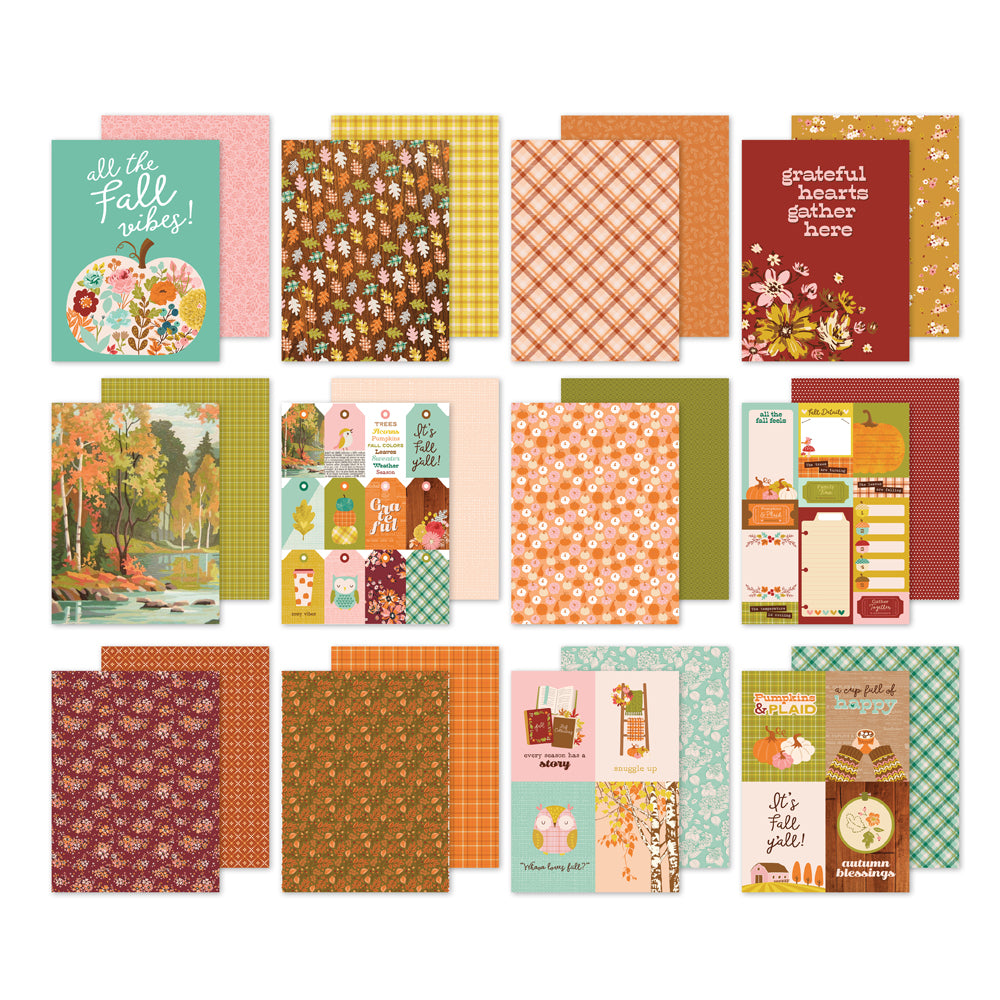 Simple Stories Pumpkins And Plaid 6 x 8 Paper Pad 27416 Swatch Images
