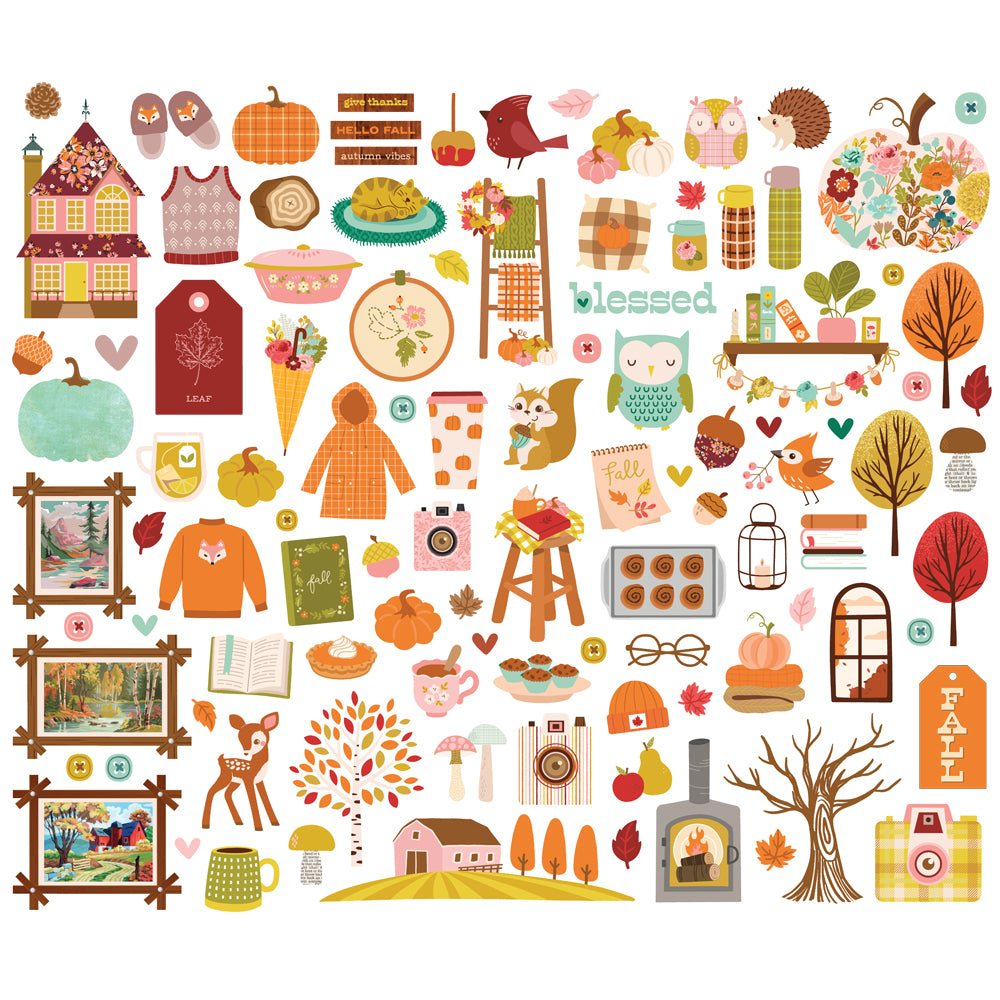 Simple Stories Pumpkins And Plaid Bits And Pieces 27419 Autumn Images