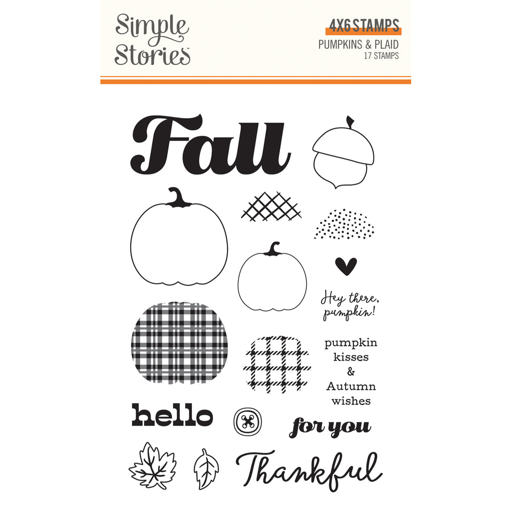 Simple Stories Pumpkins And Plaid Clear Stamps 27417
