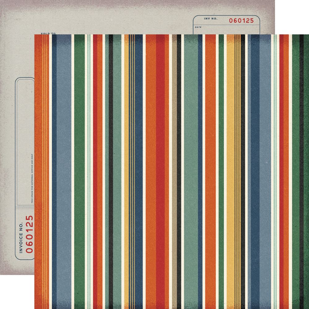 Simple Stories Rustic Legend 12 x 12 Collection Kit 26600 Colorful Stripes