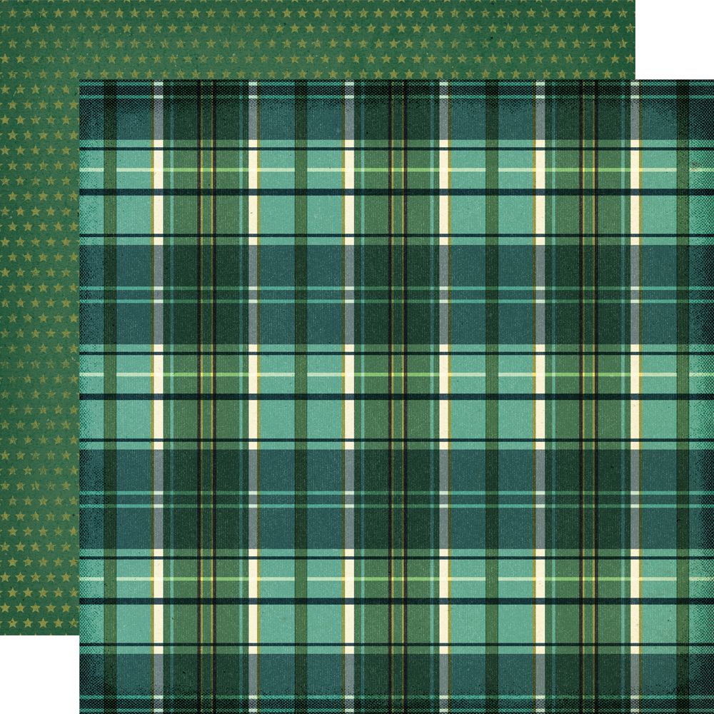 Simple Stories Rustic Legend 12 x 12 Collection Kit 26600 Green Plaid
