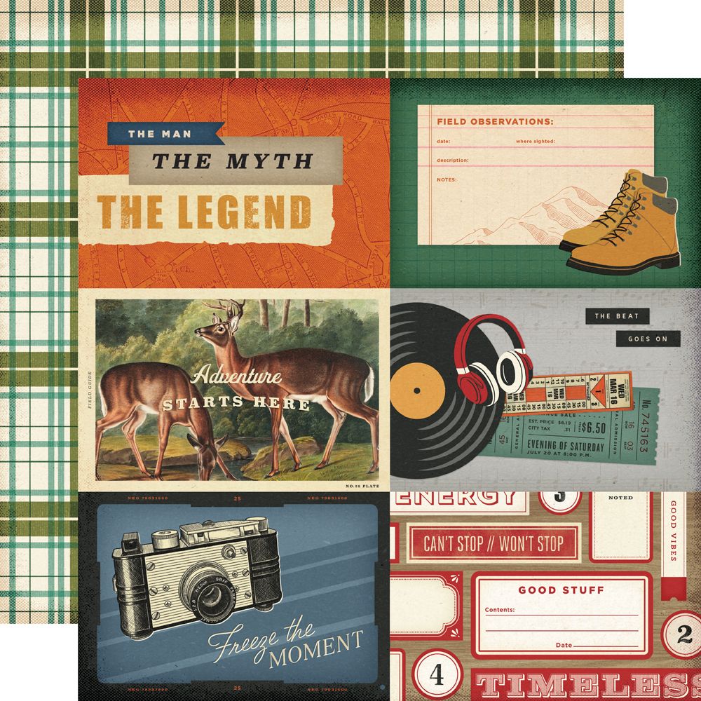 Simple Stories Rustic Legend 12 x 12 Collection Kit 26600 Masculine Adventure Images