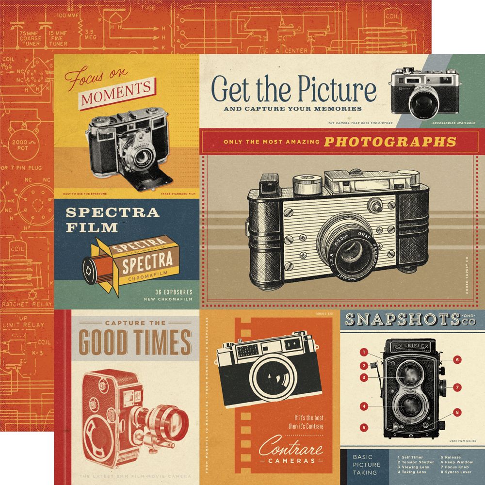 Simple Stories Rustic Legend 12 x 12 Collection Kit 26600 Vintage Film Cameras
