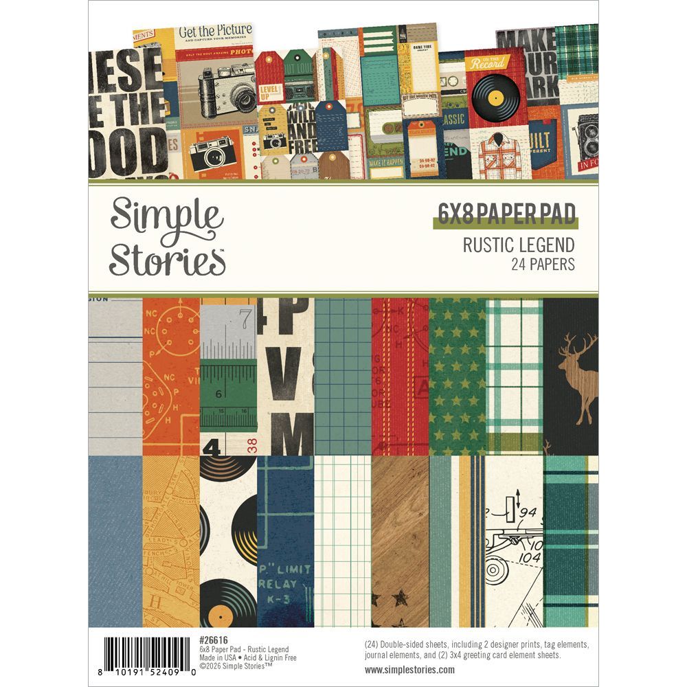 Simple Stories Rustic Legend 6 x 8 Paper Pad 26616