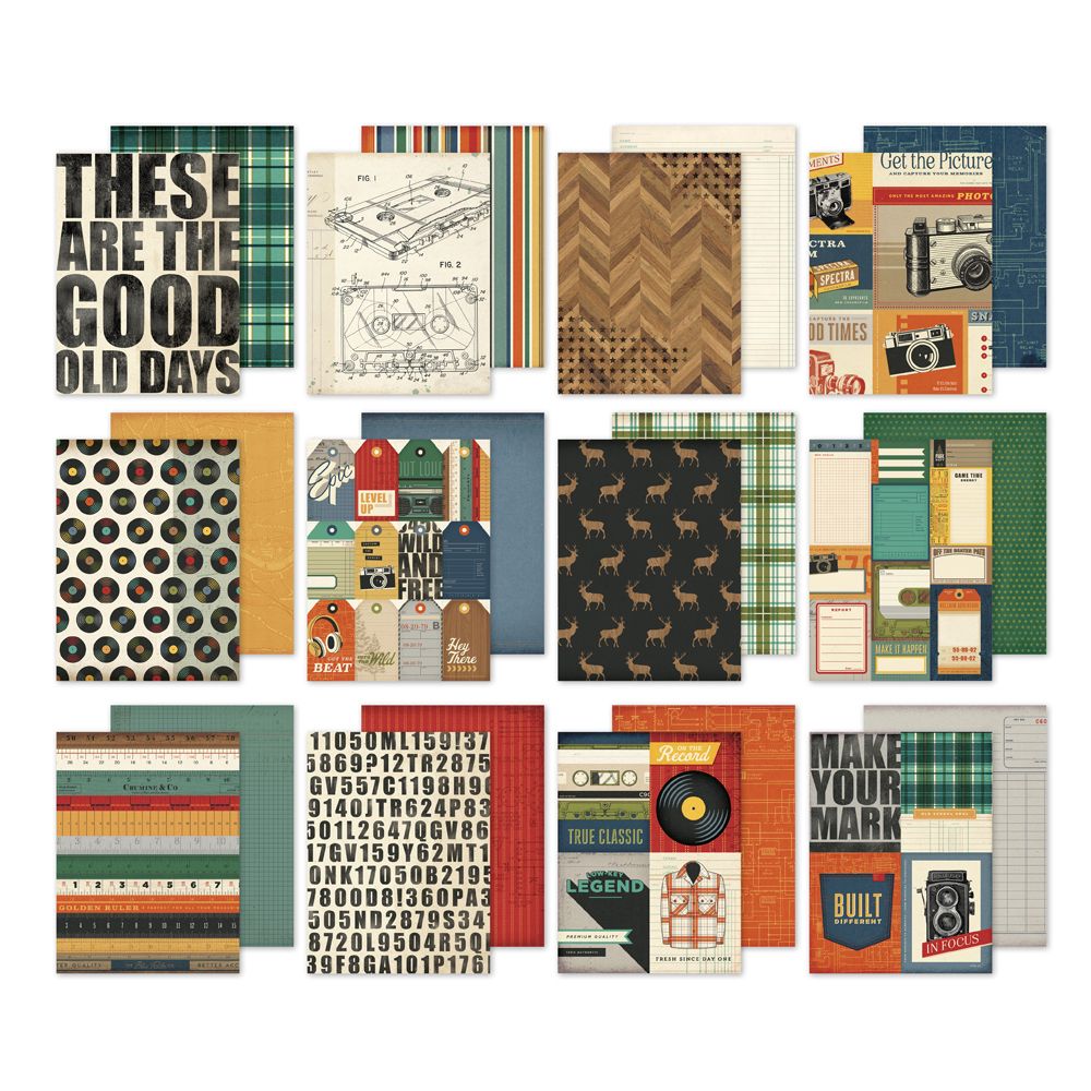 Simple Stories Rustic Legend 6 x 8 Paper Pad 26616 Masculine Designs