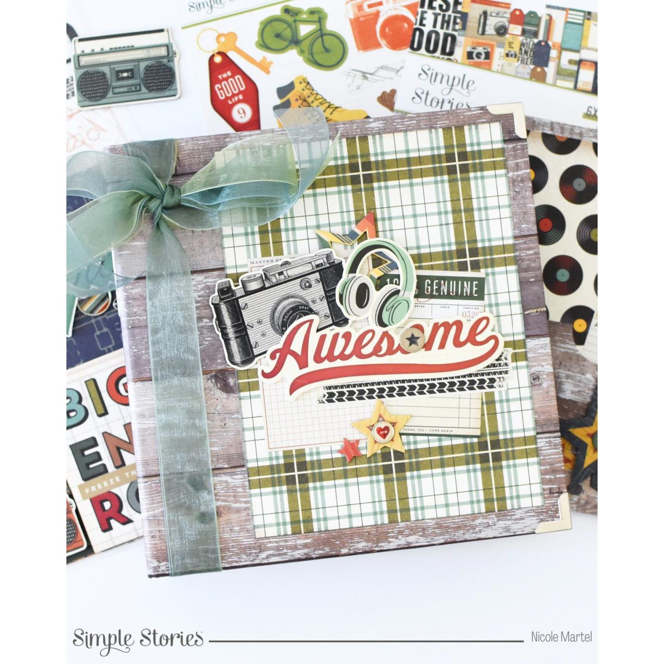 Simple Stories Rustic Legend Bits And Pieces 26619 Masculine Awesome Layout