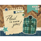 Simple Stories Rustic Legend Card Kit 26626 Plaid Shirt Card