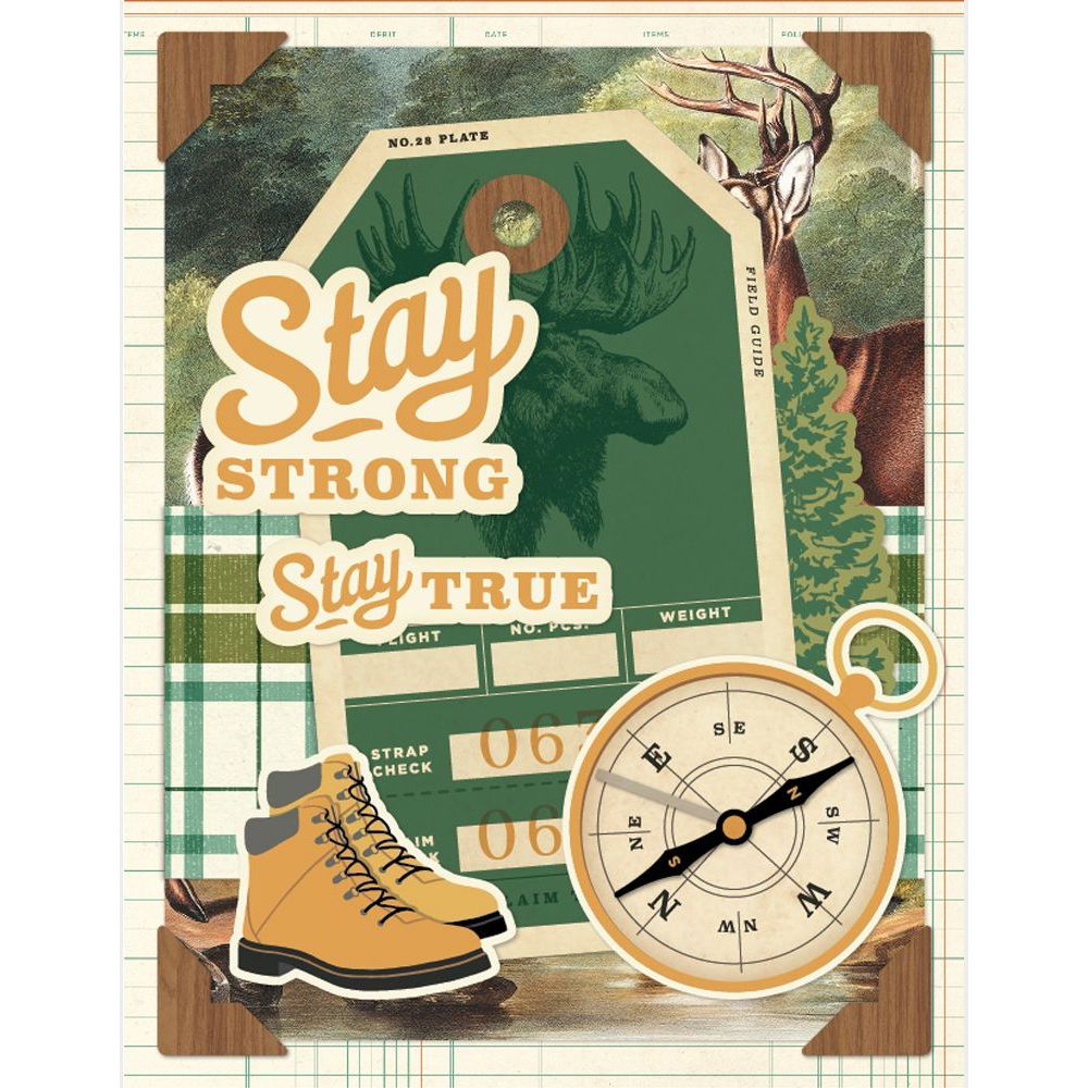 Simple Stories Rustic Legend Card Kit 26626 Stay Strong Card