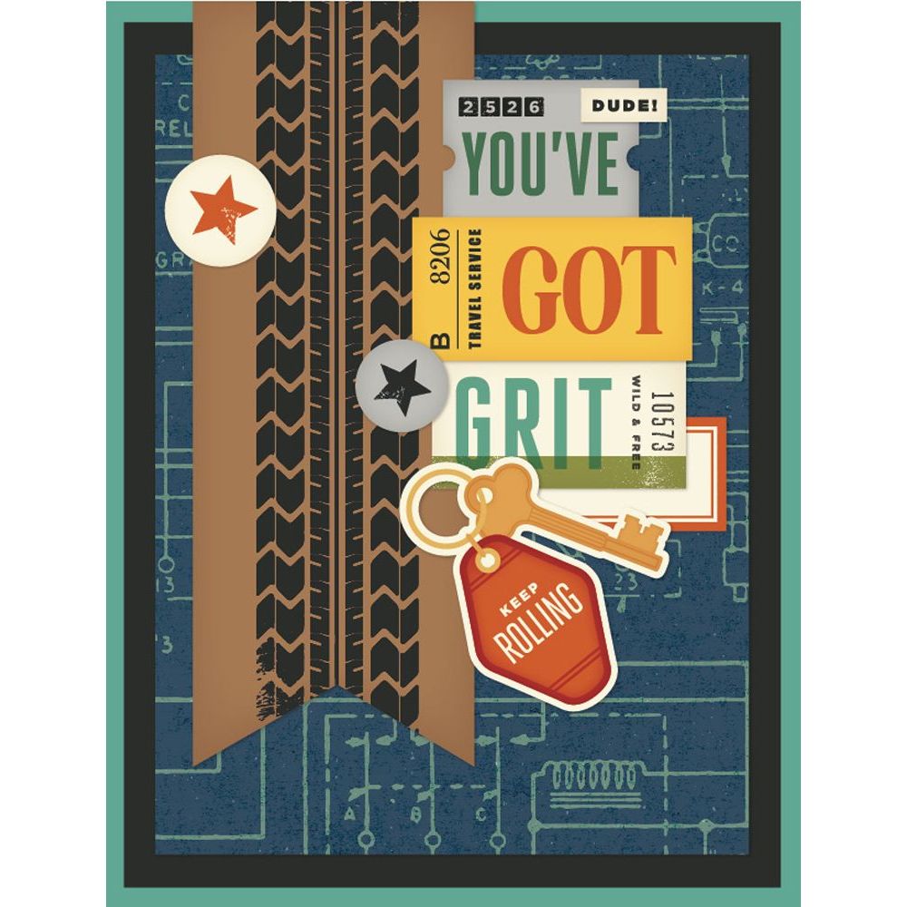 Simple Stories Rustic Legend Card Kit 26626 You've Got Grit Card