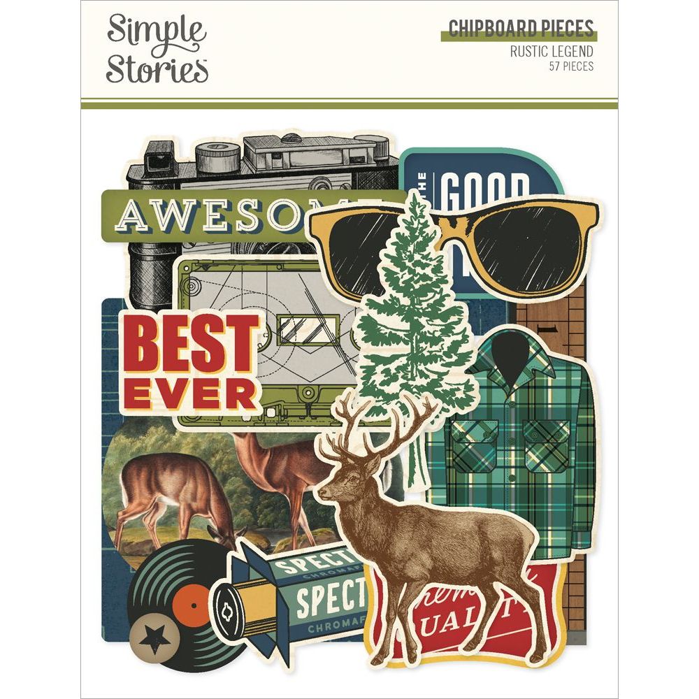 Simple Stories Rustic Legend Chipboard Pieces 26618