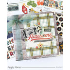 Simple Stories Rustic Legend Chipboard Pieces 26618 Masculine Camera Headphones Layout