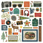 Simple Stories Rustic Legend Chipboard Pieces 26618 Masculine Images