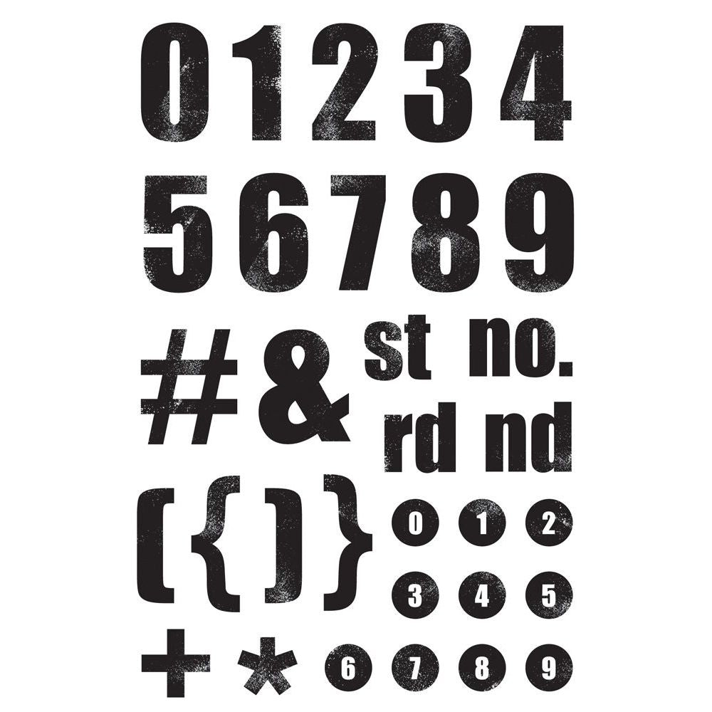 Simple Stories Rustic Legend Numbers Clear Stamps 26627 Product Image