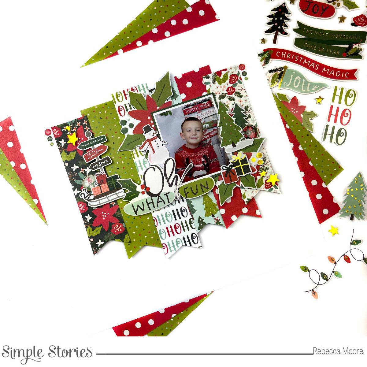 Simple Stories Santa's Village 12 x 12 Collection Kit 23000 Christmas Fun Layout